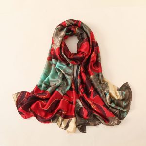 Rose Printed Silk Scarf – HeadScarf.pk