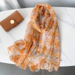 Orange Radiant Printed Chiffon Scarf – view 2