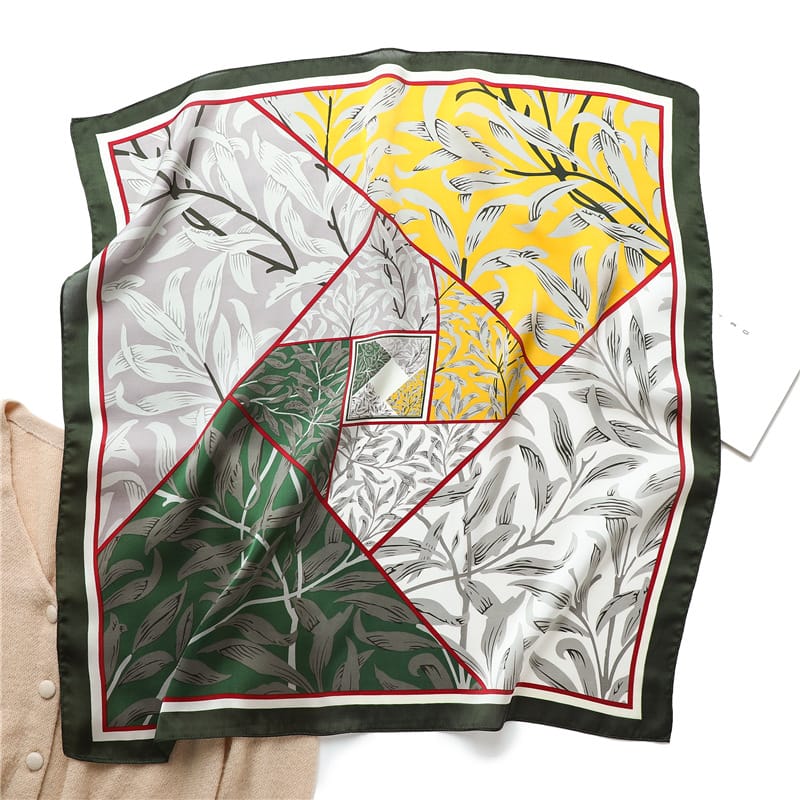 Green Aura Satin Silk Neck Scarf 2 – view 2