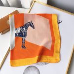Orange Aura Satin Silk Neck Scarf – view 2