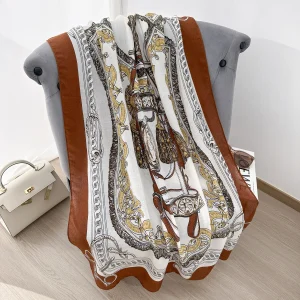 Rust Printed Cotton Scarf – HeadScarf.pk
