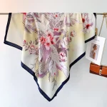 Cream Polyester Square Scarf – view 3