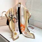 Peach Polyester Square Scarf – HeadScarf.pk