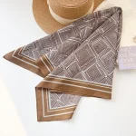 Brown Cotton Bandana Scarf – view 2