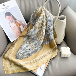 Brown Luxe Satin Silk Neck Scarf – HeadScarf.pk