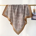 Brown Cotton Bandana Scarf – view 4