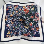 Blue Classic Satin Silk Neck Scarf 3 – view 2