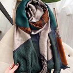 Green Elite Printed Silk Scarf 2 – HeadScarf.pk