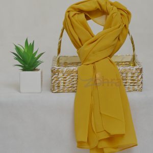 Yellow Georgette Chiffon Hijab – HeadScarf.pk