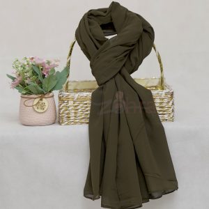 Brown Radiant Georgette Chiffon Hijab – HeadScarf.pk