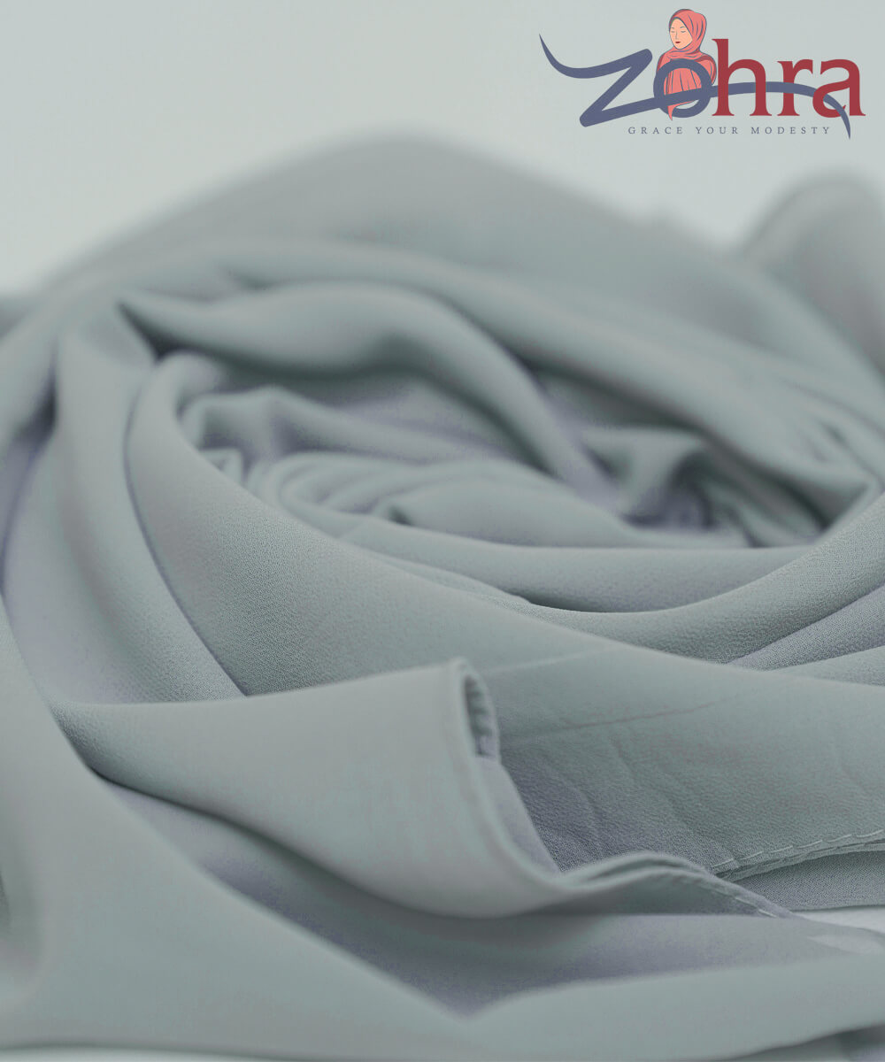 Grey Radiant Georgette Chiffon Hijab – view 2
