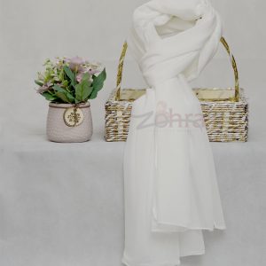 white Georgette Chiffon Hijab – HeadScarf.pk