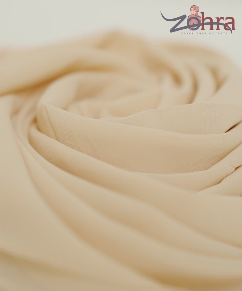Brown Georgette Chiffon Hijab – view 2