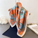 Orange Royal Satin Silk Neck Scarf – HeadScarf.pk