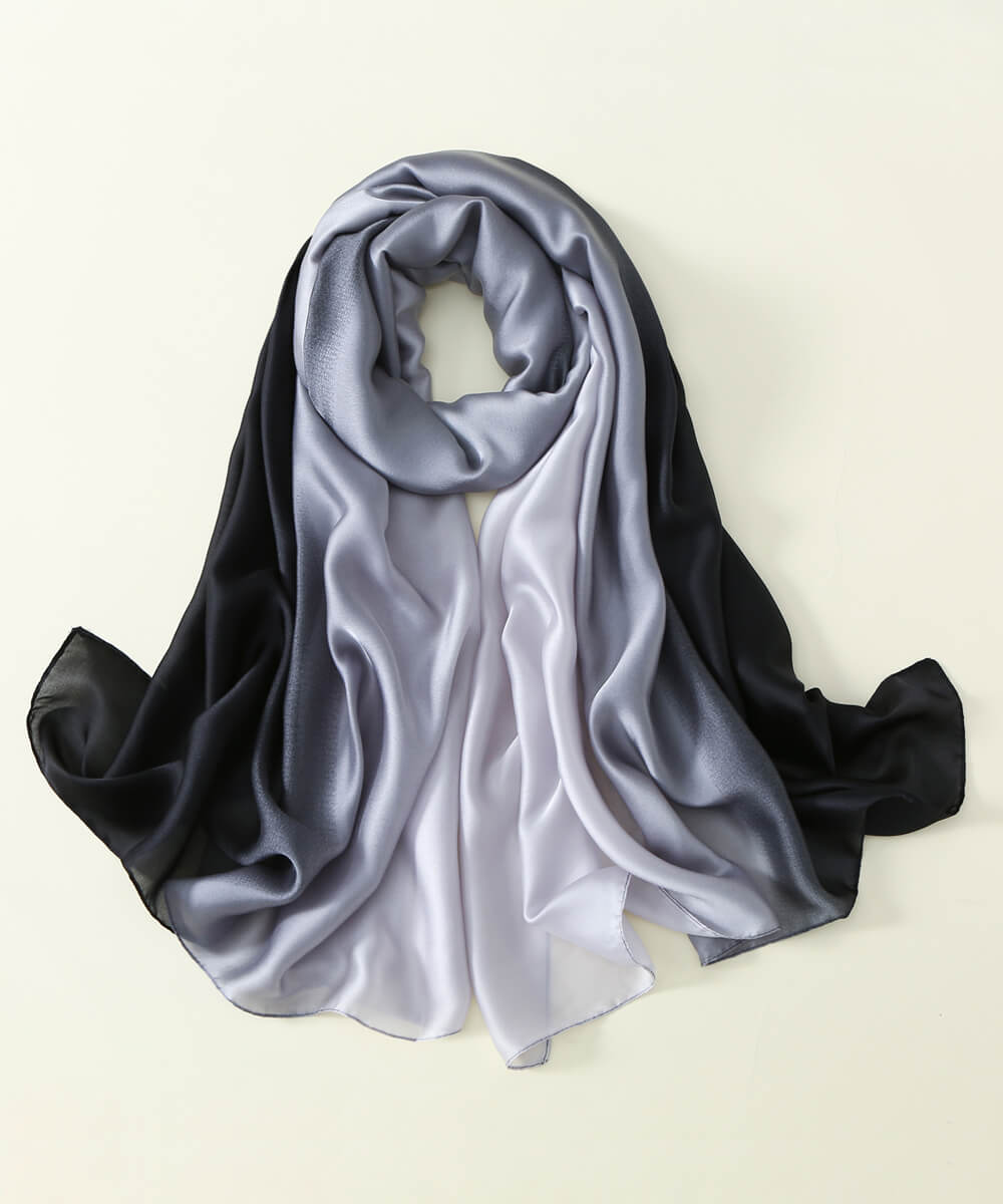 Grey Elegance Printed Silk Scarf – HeadScarf.pk
