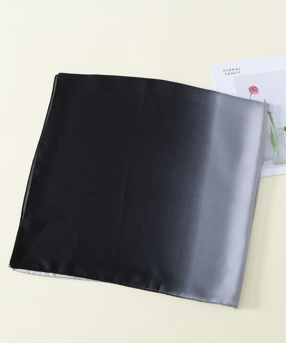Grey Elegance Printed Silk Scarf – view 2