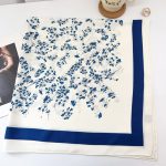 Blue Elegance Satin Silk Head Scarf 2 – view 3