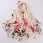 White Luxe Printed Silk Scarf 2 – HeadScarf.pk
