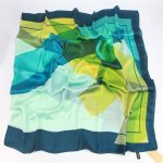 Blue Radiant Printed Silk Scarf – view 2