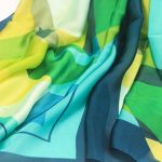 Blue Radiant Printed Silk Scarf – view 3