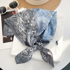 Blue Radiant Satin Silk Neck Scarf – HeadScarf.pk
