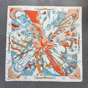 Orange Cotton-Feel Square Scarf – HeadScarf.pk