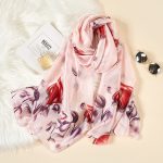 Blush Printed Silk Scarf – view 2