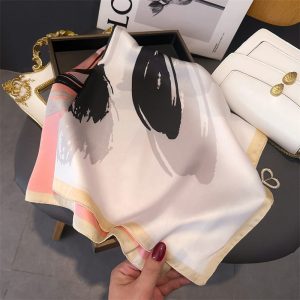 White Classic Satin Silk Neck Scarf 3 – HeadScarf.pk