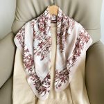 Peach Aura Satin Silk Head Scarf – view 2