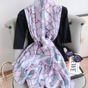 Purple Prime Printed Silk Scarf – HeadScarf.pk