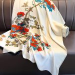 White Aura Printed Silk Scarf – view 4