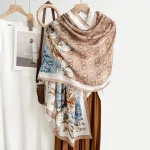 Brown Printed Cotton Scarf – HeadScarf.pk