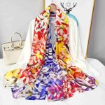 Lotus Printed Silk Scarf – HeadScarf.pk