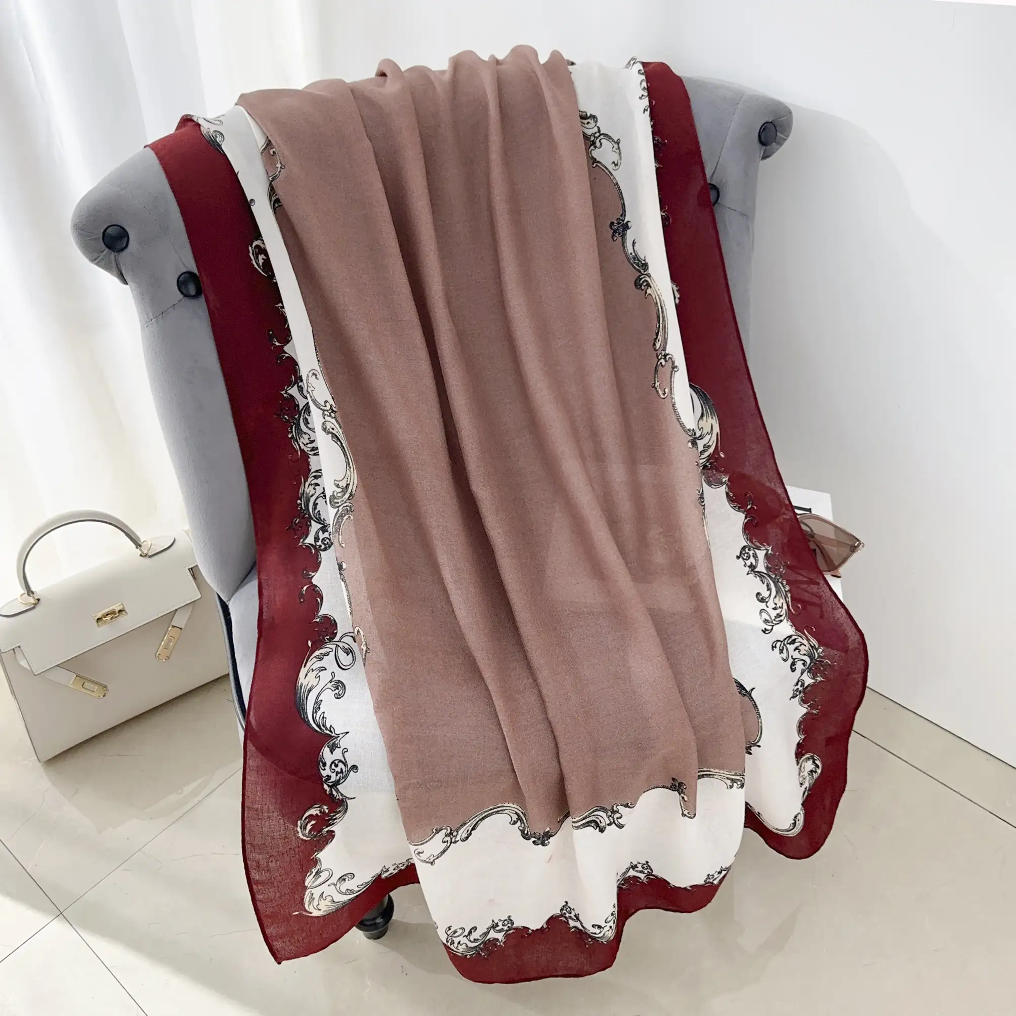Frost Chic Printed Cotton Scarf – view 2