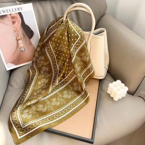 Brown Chic Satin Silk Neck Scarf – HeadScarf.pk