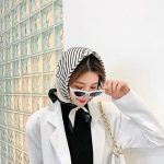 White Classic Satin Silk Neck Scarf – view 5