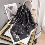 Grey Satin Silk Neck Scarf – view 2