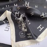 Grey Satin Silk Neck Scarf – view 3
