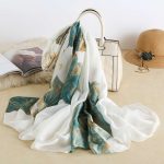 Green Printed Silk Scarf – HeadScarf.pk