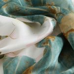 Green Printed Silk Scarf – view 2