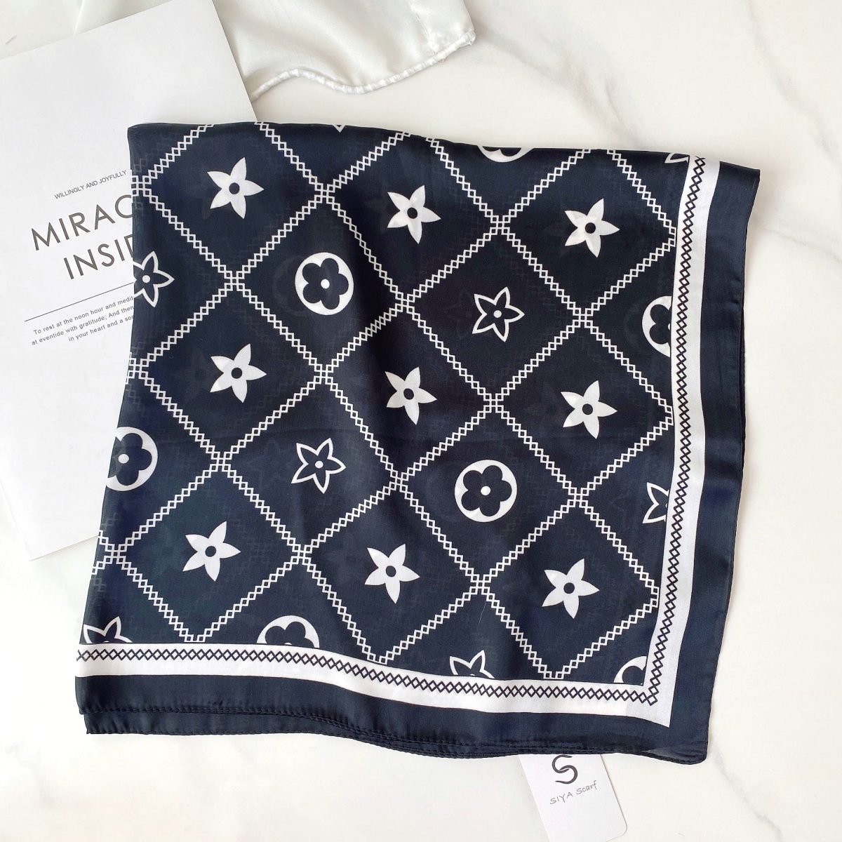 Mirage Satin Silk Neck Scarf – view 2