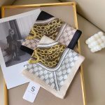 Creme Aura Satin Silk Neck Scarf – view 2