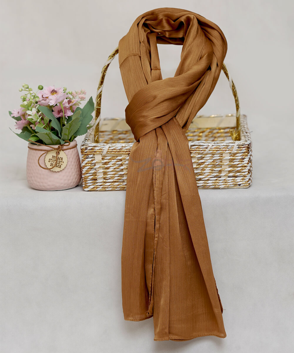 Brown Prime Silk Hijab – view 2