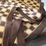 Brown Elite Printed Silk Scarf – view 5