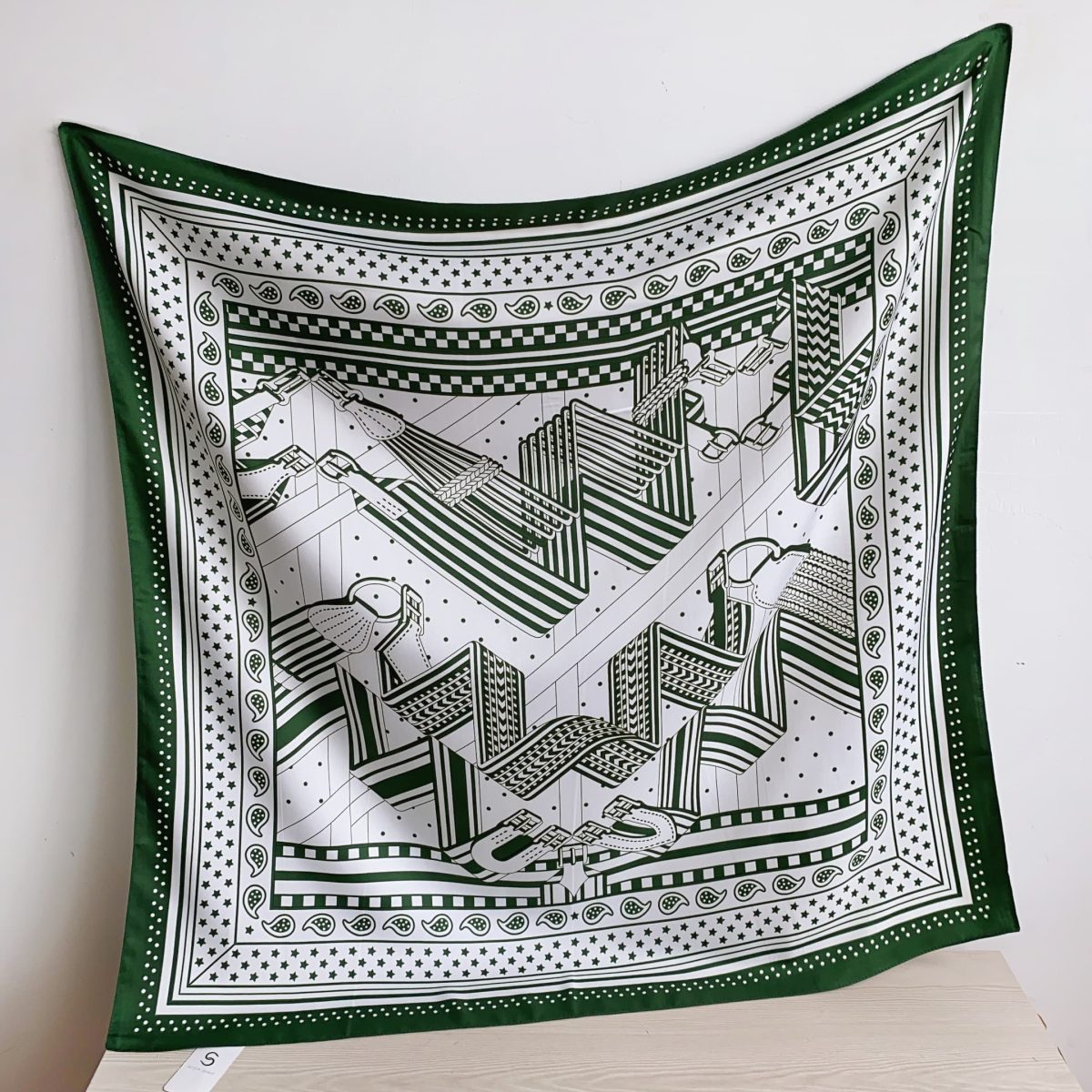 Green Elegance Satin Silk Head Scarf – HeadScarf.pk