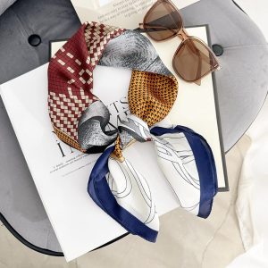 Blue Radiant Satin Silk Neck Scarf 2 – HeadScarf.pk