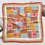 Brown Luxe Satin Silk Neck Scarf 2 – view 2