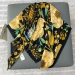 Gold Cotton-Feel Square Scarf – HeadScarf.pk