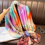 Ode Green Printed Silk Scarf – HeadScarf.pk
