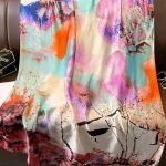Ode Green Printed Silk Scarf – view 2